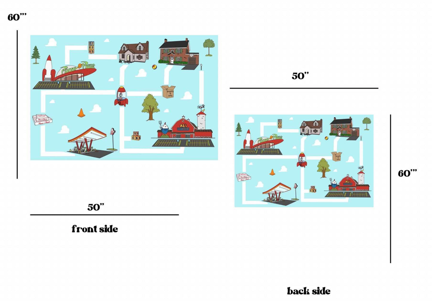 Double Sided Flannel Minky BLANKETS (50x60)