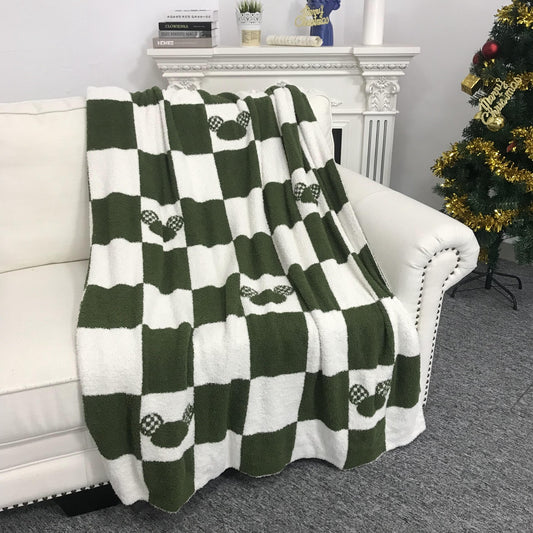 Checkered Knit Blanket